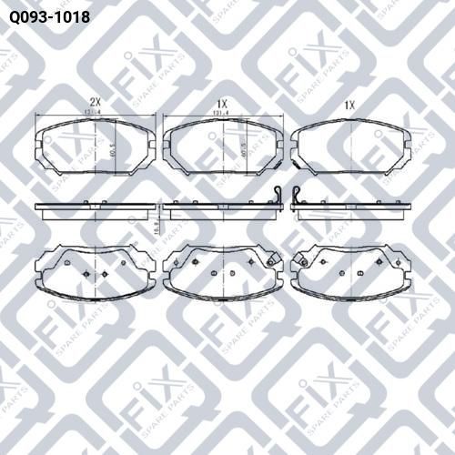Колодки гальмівні Q093-1018