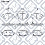 Колодки гальмівні передні (132.8x60x17) Q093-1318